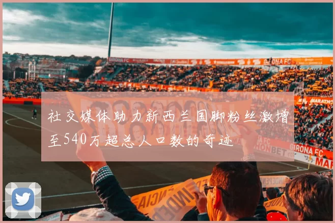 社交媒体助力新西兰国脚粉丝激增至540万超总人口数的奇迹